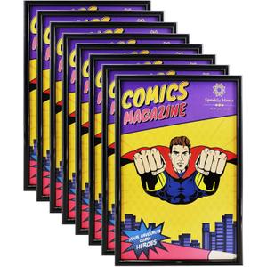 Comic Book Frame, 8 Packs, UV Protection Display Frames for Current Comic Books up to 6 3/4" x 10 1/4", Wall or Tabletop Display