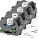 Label KINGDOM TZe-251 24mm (0.94") tz Laminated White Label Maker Tape Refills Compatible with Brother P-Touch PT D610BT D600 P710BT P750W 950W, 3-Pack 1 in Tze251