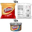 Frito Lay Fritos Original Chips and Bean Dip Cans Variety Pack, (Pack of 24) (EXP 08/11/26)