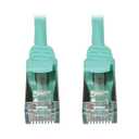 Tripp Lite Cat6a 10G Ethernet Cable, Snagless Molded Slim STP Network Patch Cable (RJ45 M/M), Aqua, 7 Feet / 2.1 Meters, Manufacturer's Warranty (N262-S07-AQ)