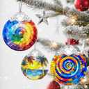 Christmas Ornaments: Stained Glass Ornament, Christmas Tree Ornament, Hanging Ornaments for Home Decor & Xmas Tree Decorations, Exquisite Holiday Decor, Gift & Holiday Present - Rainbow Spiral