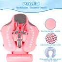 Mambobaby Non-Inflatable Baby Pool Float with Tail and Canopy UPF 50+ Sun Protection No Flip Over Infant Swim Float Skin-Friendly Mambo Float Swim Trainer Solid Baby Swimming Ring