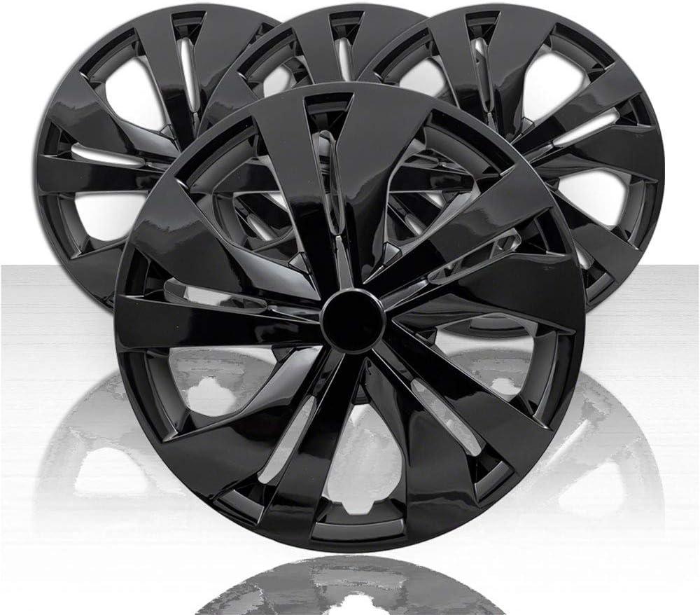 Auto Reflections 4pc 15" 5 Double Spoke Wheel Covers for Nissan Versa Sedan/S 2020 - Gloss Black
