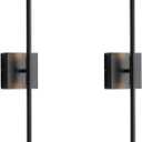 KUZZULL Wall Sconces Set of 27.8'' Two Matte Black Wall Light Fixtures Wall Lamp with Led 3000K 12W Sconces Wall Lighting Wall Lights Sconces Wall Decor Set of 2 Black Wall Sconce Wall Lamps for Bedrooms