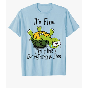 Everything is Fine Just Having Meltdown Christmas Snowman T-Shirt XXL