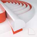 Flexible Silicone Quarter Round Molding - Peel & Stick Self-Adhesive Waterproof Trim for Bathroom, Shower, Kitchen Countertops, Wall Edge & Floor Corners (118Inch, White)