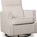 Delta Children Blair Slim Nursery Glider Swivel Rocker Chair, Cream, 26.5x31.5x 36 Inch