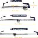 Tevlaphee Universal Steering Wheel Brake Lock Anti-Theft Retractable Double Hook Car Clutch Pedal Lock for Car Truck SUV Van Security with 3 Keys