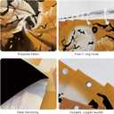 MEHOFOND Halloween Shower Curtain Orange Scary Ghost Forest Dead Tree Evil Pumpkin Bathroom Curtains Full Moon Night Bat Halloween Horror Weird Pumpkin Bathtub Decorative Waterproof Fabric 72x72 Inch