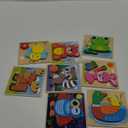 BenBen Wooden Puzzles for Toddlers 1-3, 8 Pack Animal Puzzles for Toddlers 2-4, Montessori Toys for 1 2 3 Year Old Boys Girls, Learning Educational Preschool Toys