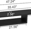 ChooChoo Floating TV Unit, Wall Mount Entertainment Center Media Console for Living Room, Bedroom, Black, 11.6"D x 47.2"W x 7.1"H