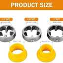 Electric Drill Compatible PVC Pipe Threader Kit, PVC Pipe Threader with 3 Dies, 1/2", 3/4", 1",PVC Thread Maker Tool for Electric Drill - Plastic Pipe Tap Die Set, Pipe Threader Kit (Set A+B)