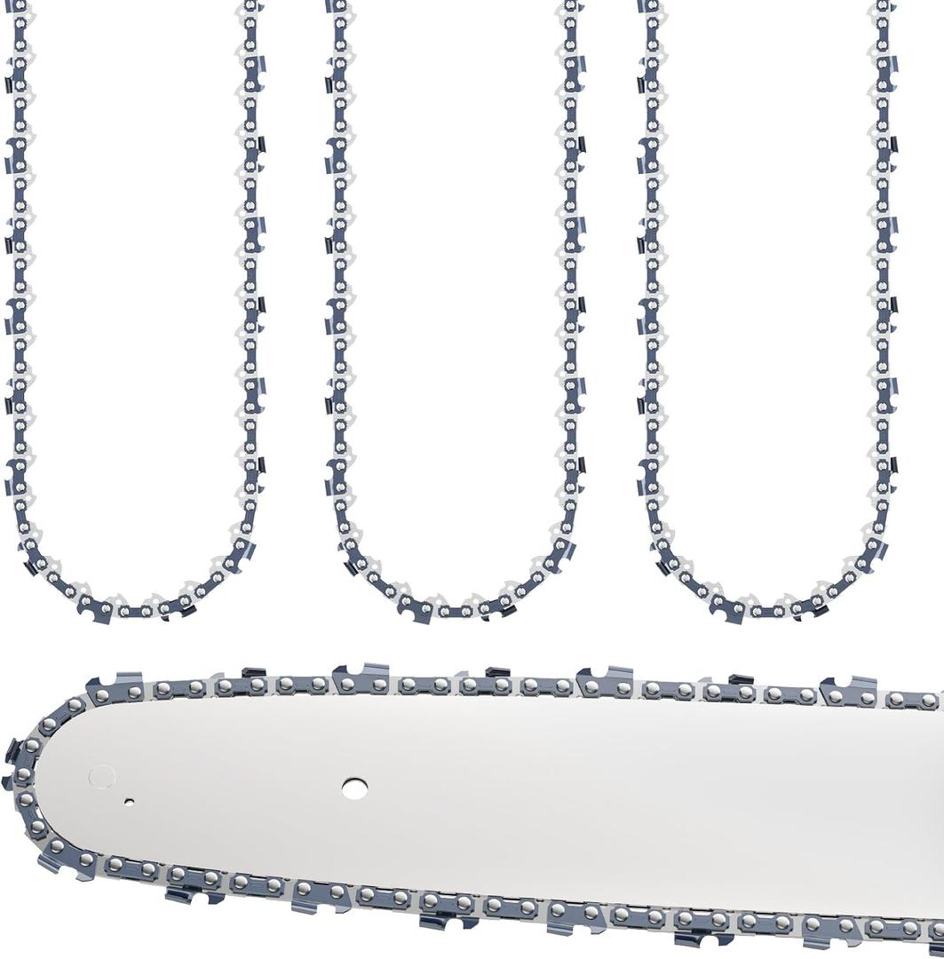 16" Chainsaw Chains Replacement for Makita XCU03,XCU04,XCU09,DUC400,EA3200S,EA3201S,EA3500S, EA3501S,GCU03Z,E-00240 Saw Chains 56 Drive Links,3/8" LP Pitch,0.043"Gauge,Chain Saw Blade (3 Packs)