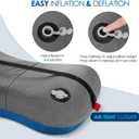 Hikenture Camping Pillow with Removable Cover - Ultralight Inflatable Pillow for Neck Lumbar Support - Upgrade Backpacking Pillow - Washable Travel Air Pillows for Camping, Hiking, Backpacking (Blue)