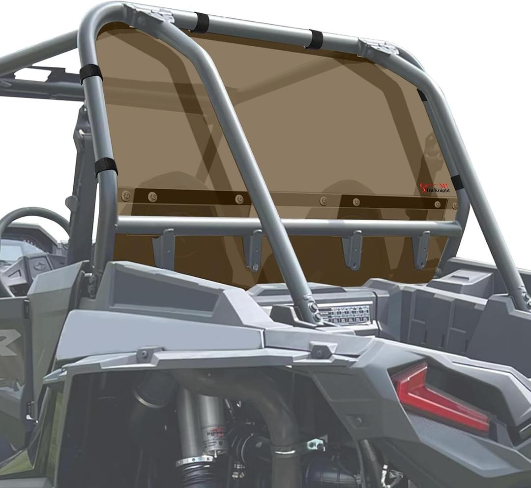 StarknightMT RZR Windshield, Tinted Back Window Compatible with 2014-2023 Polaris RZR XP 1000/4 1000/ XP TURBO/4 TURBO RZR Accessories Rear Windscreen Strong Polycarbonate Dust Panel