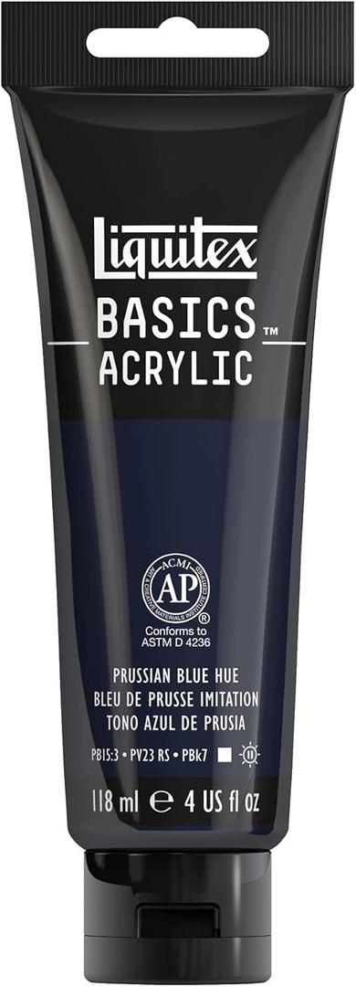 Liquitex BASICS Acrylic Paint, 118ml (4-oz) Tube, Prussian Blue Liquitex BASICS Acrylic Paint, 118ml (4-oz) Tube, Prussian Blue