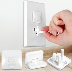 Mom's Choice Gold Awards Winner - Outlet Covers with Hidden Pull Handle Baby Proofing Plug Covers (45 Pack) 3-Prong Child Safety Socket Covers Electrical Outlet Protectors Kid Proof Outlet Cap, White