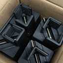 Adjustable Furniture Risers,4Pack Adjustable Bed Risers with Screw Clamp - Heavy Duty Sofa Tables Furniture Risers Fit for Square/Round Furniture Leg Diameter 0.8''-1.6'' (2Inch Black)