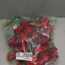 50 PCS Fake Red Roses, Artificial Red Flowers Bulk Realistic Silk Faux Rose with Stems for Wedding Decoration Anniversary Bridal Bouquet DIY Floral Arrangement Romantic Home Decor Gifts