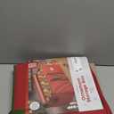 ZOBER Large Christmas Ornament Storage Box - Stores 128 3" Ornaments, With Dividers - Ornament Organizer Storage Box, Durable Christmas Containers Holder - Extra Pockets, Dual Zipper - Red