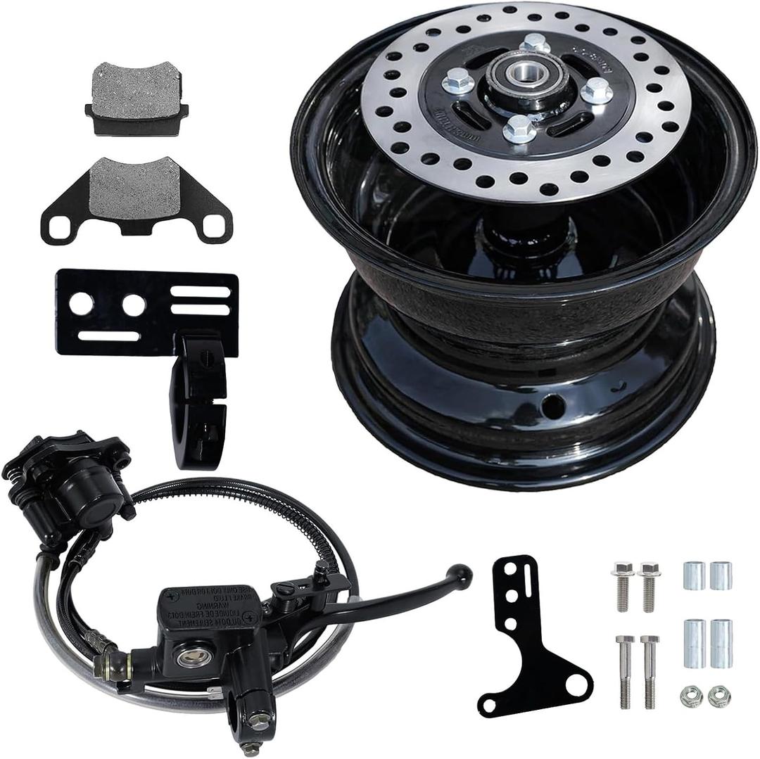 JMCHstore Front Rim Disc Hydraulic Brake Kit For Coleman BT200X CT200U-EX CT200U-EXR, Axis M200 Massimo Baja Trailmaster MB200 MB200S 196cc Viper Hisun 200cc Mini Bike