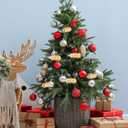 10 Pcs Pullcrease 3D Christmas Hanging Ornament Christmas Tree Ornaments Xmas Hanging Decoration for Xmas End of The Year Gifts