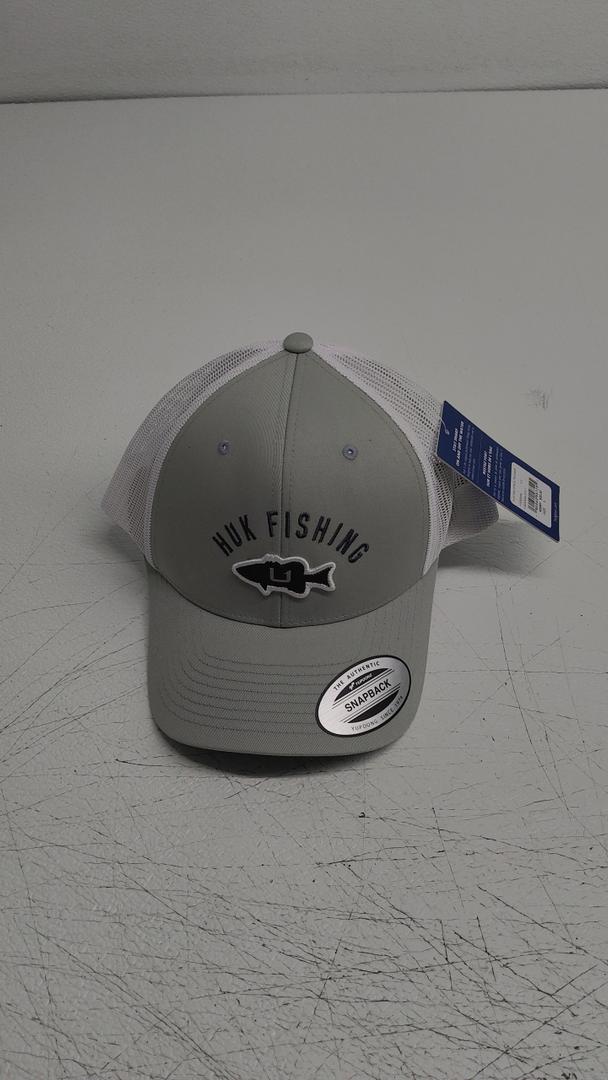 HUK Men's Standard Trucker, Anti-Glare Snapback Hat Fish Stack-Fog One Size