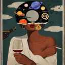 Syiomlis Vintage Lose Your Mind Find Your Soul Poster Mental Health Canvas Wall Art,Abstract Aesthetic Music Girl Print Painting Office Bedroom Wall Decor (Lose Your Mind Find Your Soul)