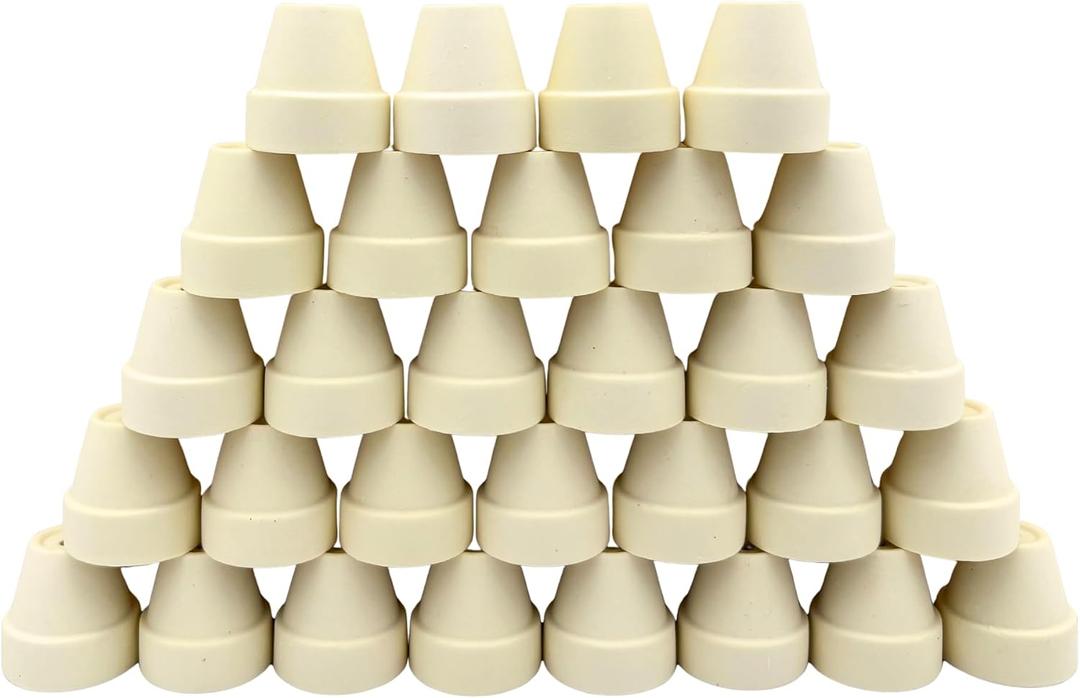 Mini Pastel Terracotta Pots for Micro Gardens 30 Pack, 1.1 Tiny Breathable Clay Planters, Macaron Colors, for Moss, Fairy Gardens, Dollhouses, and Succulents (Yellow, 1.1 Inch)