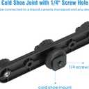ChromLives Triple Cold Shoe Extension Mount Hot Shoe Base Adapter Extension Bar Bracket with 1/4 Screw for Tripod/Microphone/LED Light Compatible with Canon Sony Cameras…