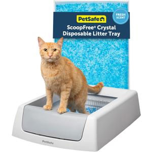 PetSafe ScoopFree Crystal Classic Self-Cleaning Litter Box, Gray
Hands-Free Automatic Cleaning, Advanced Odor Control, Easy Clean-up, Includes 1 Disposable Crystal Litter Tray