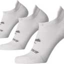 Brooks Run-In No Show Socks I Men & Women Performance Athletic Running Socks I Comfort Fit (3-Pack Set) - White - Medium