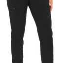 Med Couture Scrub Pants For Women Cargo Jogger Bottoms with 5 Pockets, Lightweight, Ultra Soft, 2-Way Stretch Fabric - MC7710 (Small Petite, Black)
