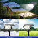 Kaxiida Solar Lights Outdoor Waterproof IP68, 25% High Conversion Efficiency Rate & 3 Modes Upgrade Pro Max 92 LED Bright Solar Spot Lights Outdoor (Cold White,2 Pack)