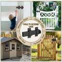 Slide Gate Latch,Heavy Duty Door Latch with Padlock Hole, Adjustable Latch Lock,Fit for Wooden Fences, Barn Door,Fence Gate,Courtyard,Shed Lock, Cabinet,Cottages Farmhouse, Outdoor and Interior Doors