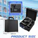 Card Storage Box for 3" x 4" 35pt Toploaders, Sports Cards Case with Lock, Trading Card Storage Box Holds 390 Top Loaders or 99 Magnetic Holders, Card Collection Box for Collectors