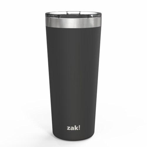 Zak! Designs Ebony Powder Coat Stainless Steel Tumbler, 20 oz