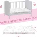Pack and Play Mattress Trifold - 38"x26"x3'' Dual-Sided Memory Foam Pack N Play Mattresses - Portable Baby Crib Mattress with Breathable Removable Cover