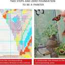 DMCVIVR Stamped Cross Stitch Kits for Beginners Adults Needlepoint Kits for Beginners Embroidery Kits for Adults Crossstitch Kit for Beginners 11CT-Mountain and River Owl 16x20 inchs (Artdesign50)