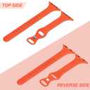 3 x STG Sport Band Compatible with Apple Watch 38mm 40mm 42mm 44mm, Soft Silicone Slim Thin Narrow Replacement Strap Compatible for iWatch SE Series 6/5/4/3/2/1 (Orange, 42/44mm)