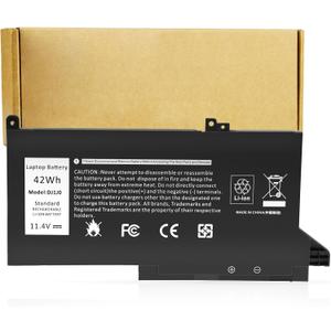 Futurebatt New Replacement Battery for Dell DJ1J0 451-BBZL PGFX4 ONFOH DJ1JO,for Dell Latitude 12 7000 7280 7480 Series [42Wh 11.4V]