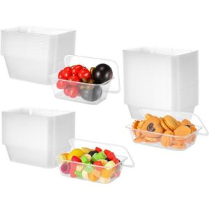 Bokon 100 Pcs Plastic Meal Prep Container with Lid Disposable Clear Lunch Containers Stackable Food Storage Container Box Spill Proof for Salad Snack Microwave Dishwasher Freezer Safe (Multiple Sizes)