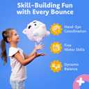 GWUNNIES Plush Bouncy Ball for Kids  9-inch Inflatable Sensory Toddler Toy with Animal Cover & Air Pump  Indoor & Outdoor Play for Ages 3+, Ideal Gift for Boys & Girls, Princess Twinkle Hugpal