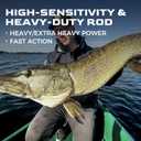 HANDING M1 Pike Heavy Casting Rod 2-Piece Musky Rod Swimbait Rod
Heavy Fishing Rod for Pike Musky Catfish Striped Bass Freshwater Big Bait Rod, Cast 7'6''- Extra Heavy - Fast