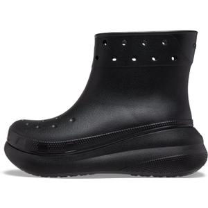 Crocs Unisex Crush Platform Waterproof Rain Boots (7 Women/5 Men, Black)