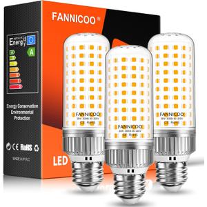 LED Light Bulbs 250W Equivalent Led Bulbs 3750LM 3000K Warm White 30W E26/E27 Base Ceiling Fan LED Corn Light Bulb for Garage Backyard Warehouse Basement Yard Indoor Outdoor (3 Pack)