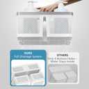 BYUNER Plastic Shower Caddy Dorm: Portable Bathroom Caddy Organizer with Handle and Holes, Cleaning Basket, Hard Shower Basket Storage Tote for Toiletry, College Dorm Room Essentials White/Silver