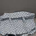 Bluboon Waterproof Beach Tote Pool Bags for Women Ladies Extra Large Carry On Bag With Wet Compartment for Weekender Travel (Blue White Checked)