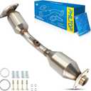 PHILTOP Front High FLow Stainless Steel Catalytic Converter Kit Compatible with Nissan Versa 1.6L 2012-2018, Versa Note 1.6L 2014-2017 Replace# 16794, 644060, 41154, Stainless Steel (EPA Compliant)