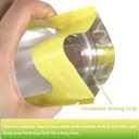 100 Pack Resealable Mylar Bags 3 x 4.7 Inch Smell Proof Bags with Clear Window Foil Pouch Bag Flat Bag Matte Yellow Green